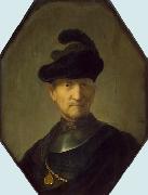 Rembrandt van rijn Old Soldier painting